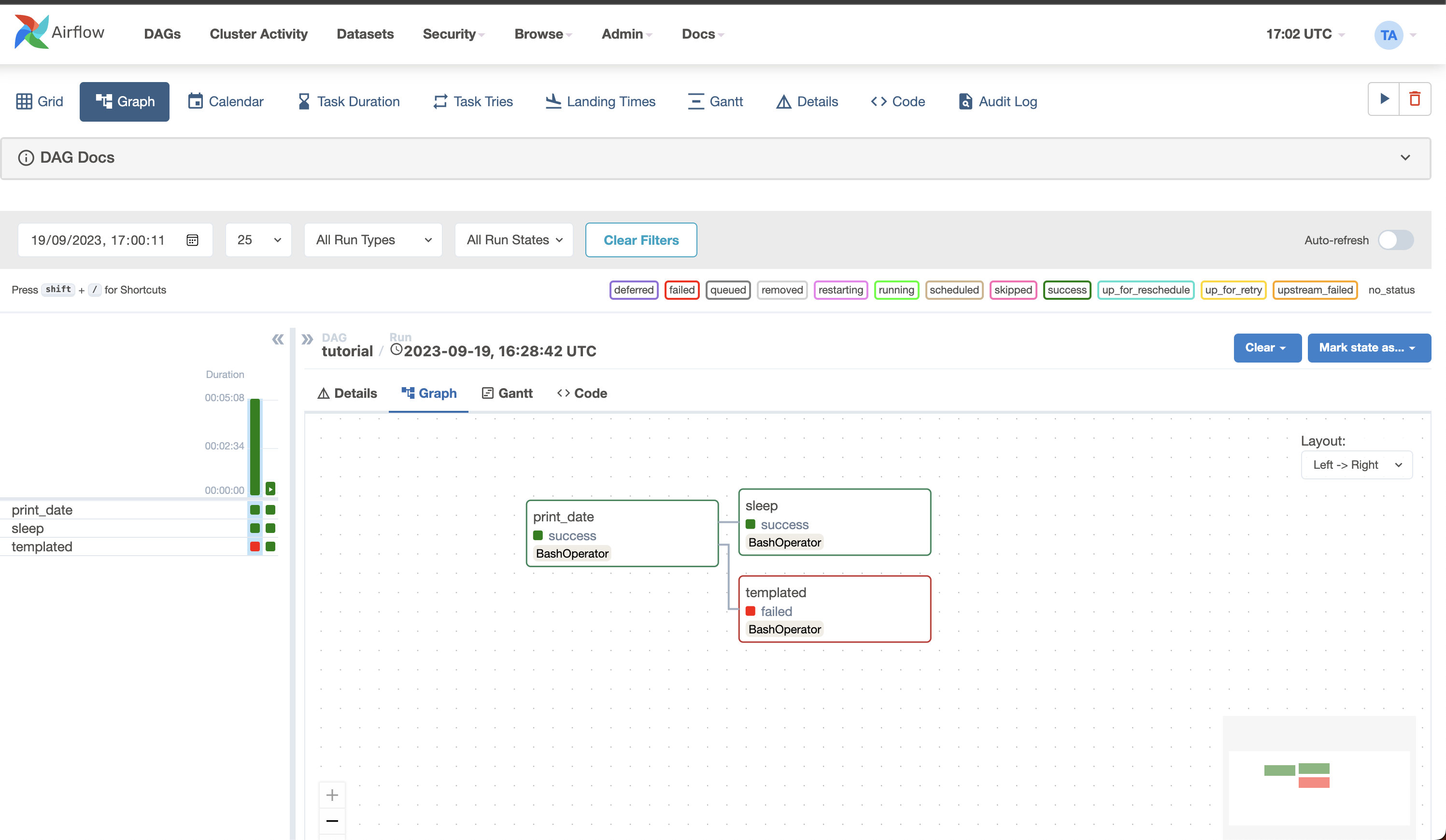 Task status visibility